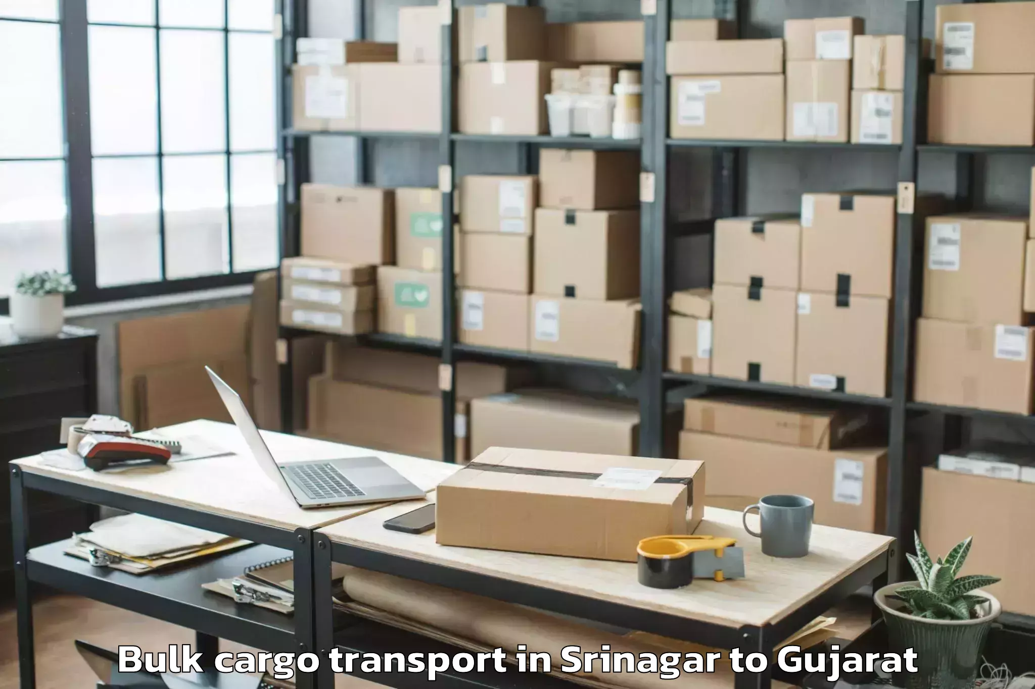 Srinagar to Lunavada Bulk Cargo Transport